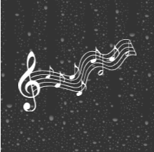 Clef Staff Wave 2 Decal – Music Vinyl Sticker for Car, Laptop, or Instrument Case