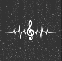 Treble Clef Heartbeat Decal | Metallic