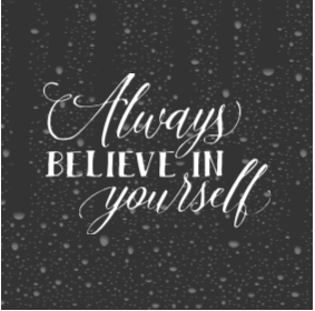 Always Believe in Yourself Decal – Glitter Vinyl Motivational Sticker for Mirror, Car, or Laptop