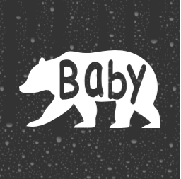 Baby Bear Decal – Cute Vinyl Sticker for Car Window, Nursery Decor, or Baby Gear