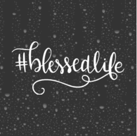 #Blessed Life Car Decal – Glitter Vinyl Faith Sticker for Window, Laptop, or Tumbler