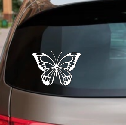 Butterfly Car Window Decal – Waterproof Vinyl Sticker for Laptop, Car, or Tumbler