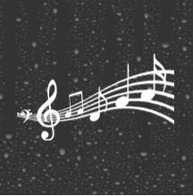 Clef Staff Decal – Glitter Vinyl Music Sticker for Car, Laptop, or Music Folder