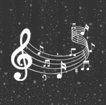 Clef Staff Wave 2 Decal – Glitter Vinyl Music Sticker for Car Window, Laptop, or Music Binder