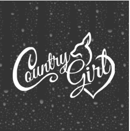 Country Girl Decal – Glitter Vinyl Sticker for Car, Tumbler, or Laptop