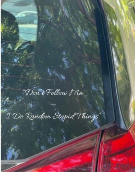 Don’t Follow Me — I Do Random Things