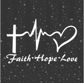 Faith Hope Love Decal – Inspirational Vinyl Sticker for Car, Laptop, or Water Bottle