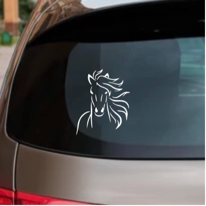 Horse Decal – Glitter Vinyl Equestrian Sticker for Car, Laptop, or Tumbler