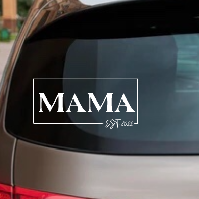 Mama Est. 2022 Decal | Glitter