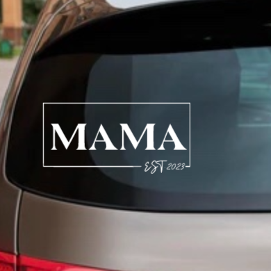 Mama Est. 2023 Decal | Metallic