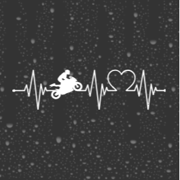 Motorcycle Heartbeat Decal